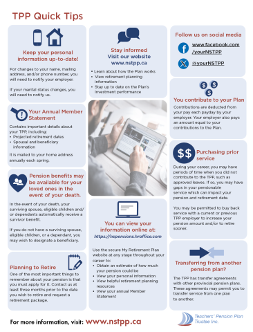 The TPP Quick Tips sheet